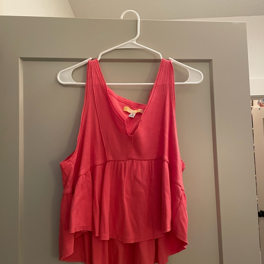 Urban Outfitters Coral Layered Tank Top